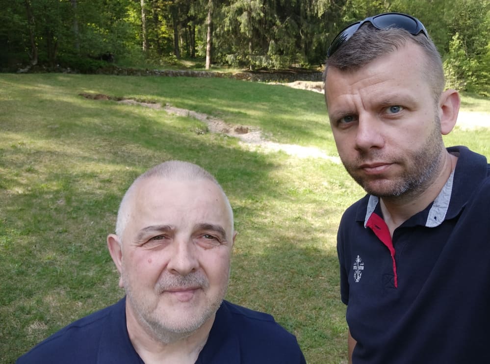 Mirosław Prętkowski z Mirosławem Mikołajewskim na Stadionie Leśnym