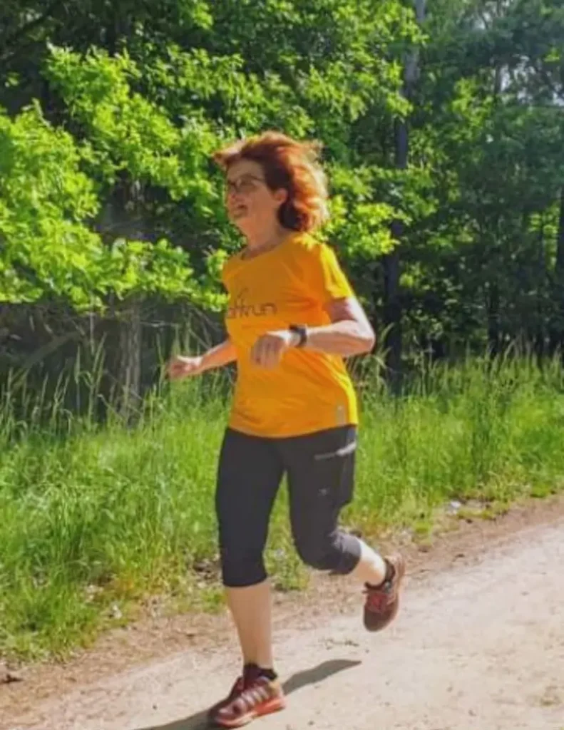 Maria Janina Nowak podczas parkrun Gostyń