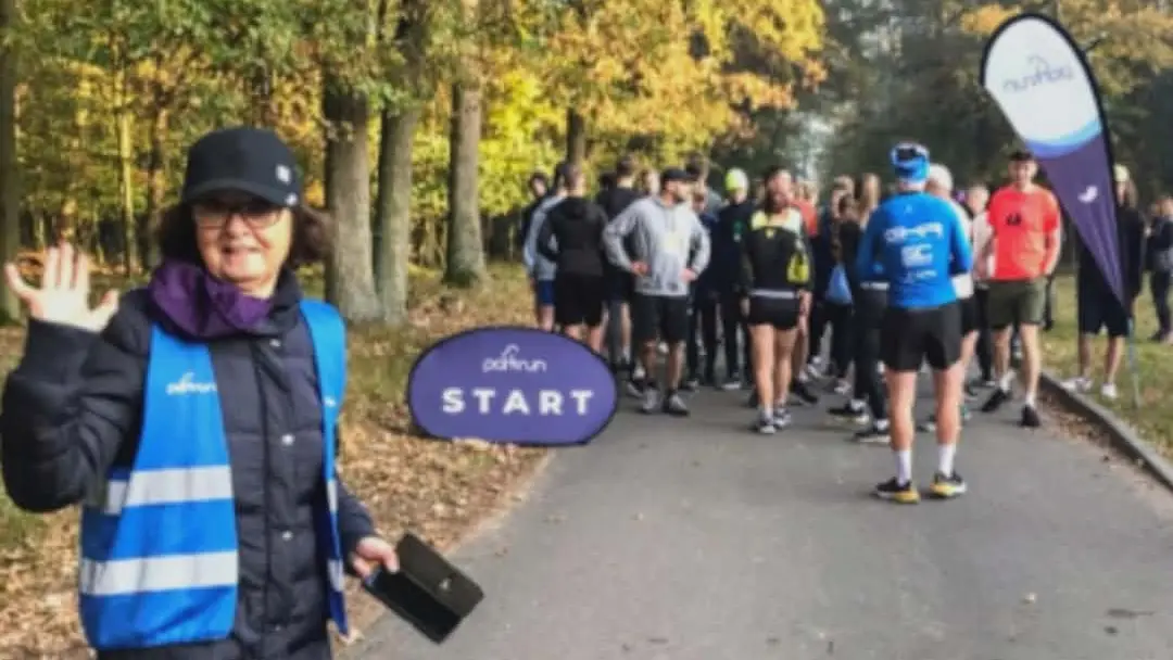 Maria Nowak na starcie parkrun