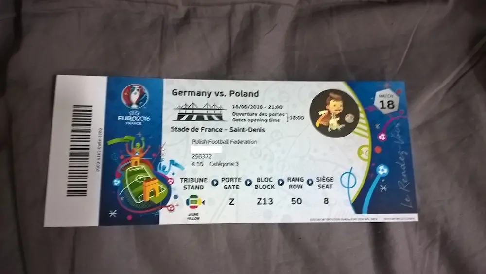 Bilet na mecz Polska – Niemcy 16 czerwca 2016 